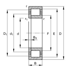 Bearing NUP2309-E-TVP2 FAG