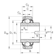 Bearing GLE30-KRR-B INA