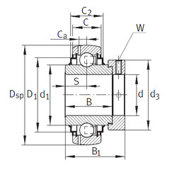 Bearing GE60-KRR-B-FA164 INA