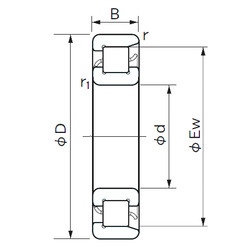 Bearing NF 1010 NACHI