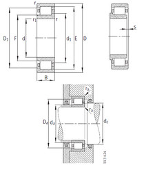 Bearing NJ348-E-M1 FAG