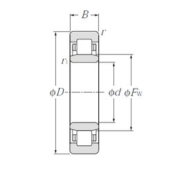 Bearing NU1012 NTN